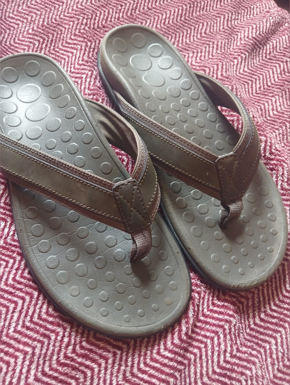 Vionic Brown Men's Casual Flip Flops